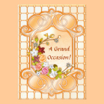 Floral Birthday Invitations Announcements invitations