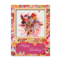 Floral Birthday Postcard postcards