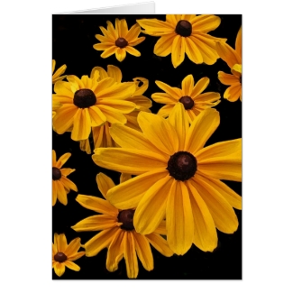 Floral Black Eyed Susan Flowers Thank You Card