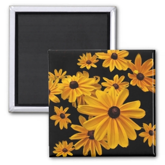 Floral Black-eyed Susan Yellow Flower Magnet