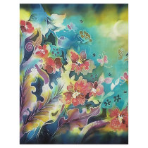 Floral Bliss Under the Moons Light Silk Painting Full Color Flyer