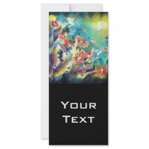 Floral Bliss Under the Moons Light Silk Painting Full Color Rack Card