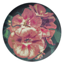 Floral Bloom Art Dinner Plate