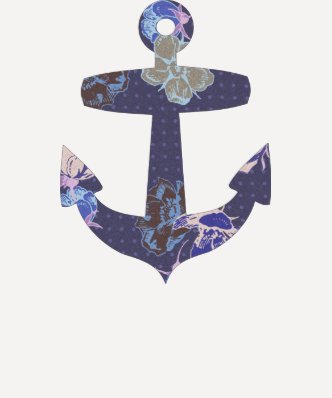 Floral blue anchor shirt