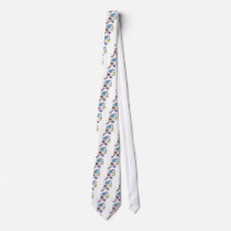 Floral Blue Design Necktie