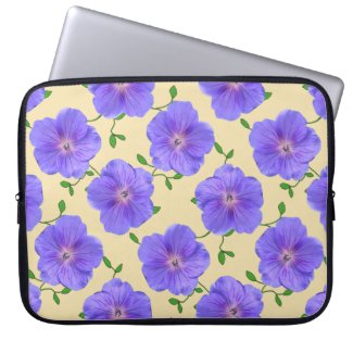 Floral Blue Geranium on any Color