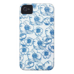 Floral Blue iPhone 4 case