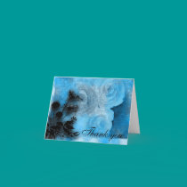floral blue thank you cards by lissame73 floral blue thank you cards