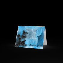 floral blue thank you cards