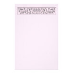 Floral Border Design Customizable Template Stationery