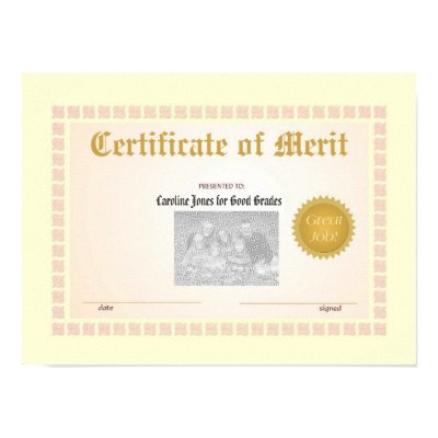 Floral Border Kids Good Job Certificate Print by jbranam