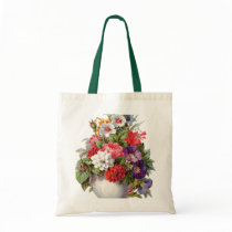 Floral Bouquet Canvas Bag
