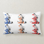 Floral bouquet-blue,peach & red/Pink stars pillows