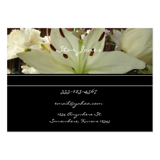 Floral Bouquet business card (front side)