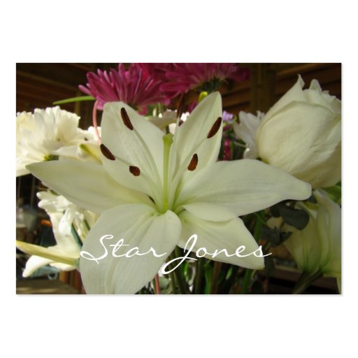 Floral Bouquet business card (back side)