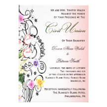 Floral Bouquet Civil Union Invitation
