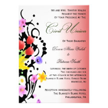 Floral Bouquet Civil Union Invitation
