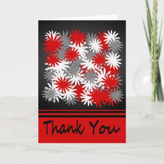 Floral Bouquet Explosion Thank You Note Card card