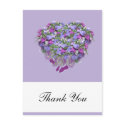 Floral Bouquet Heart Design Postcards