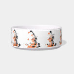 Floral bouquet-orange pet bowls