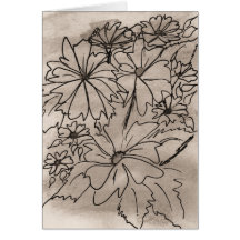 Floral Bouquet Staircase Greeting Cards
