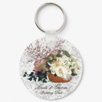 Floral Bouquet Wedding Favor Keychain by elenaind Floral Bouquet Wedding Favor Keychain