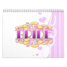floral bride  wedding shower bridal party fun calendars