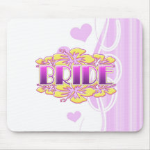 floral bride  wedding shower bridal party fun mousepads