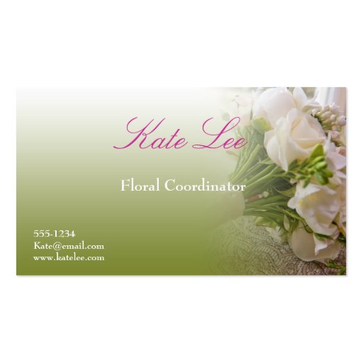 floral business card (front side)