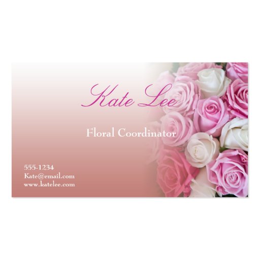 Floral business card (front side)