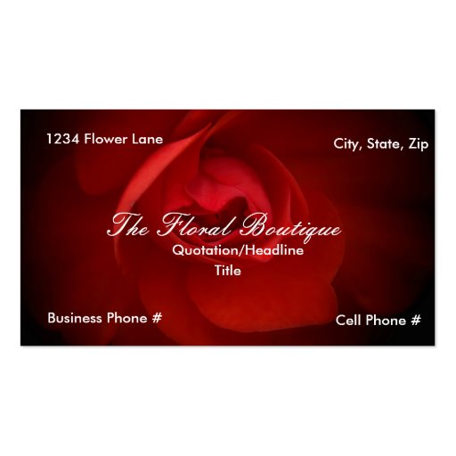 Floral business card.. (front side)
