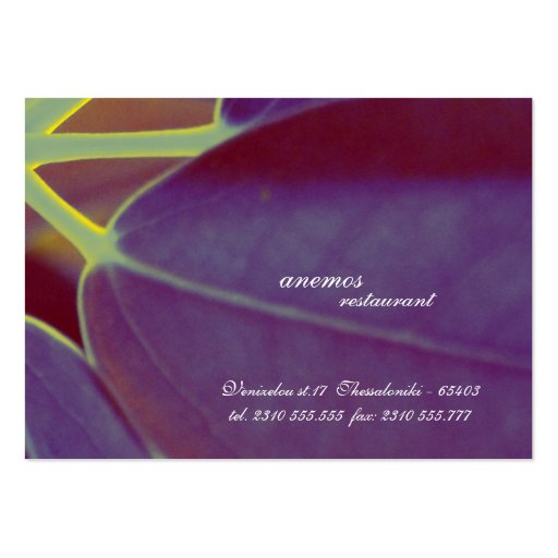 floral business card templates (back side)