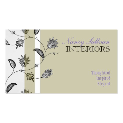 Floral Business Card Templates (front side)