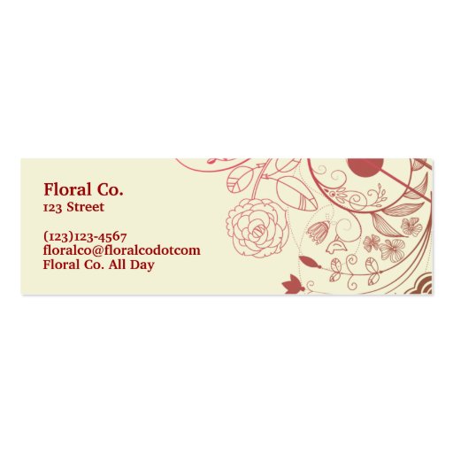 Floral Business Card Templates (front side)