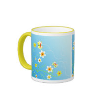 Floral butterflies mugs