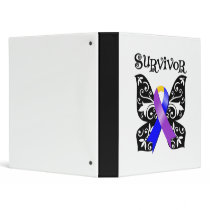 Floral Butterfly Ribbon - Bladder Cancer Survivor Binders