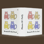 Floral Calico Kitty Binder binders