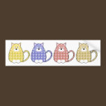 Floral Calico Kitty Bumper Sticker bumper stickers
