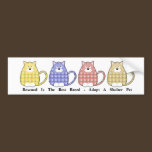 Floral Calico Kitty Rescue Bumper Sticker bumper stickers