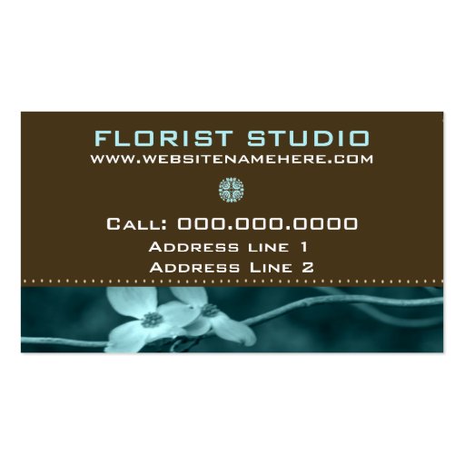 Floral Cards Business Cards (back side)