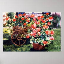 Floral Cart Poster