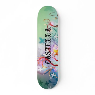 Floral Castella CA Skateboard by CastellaCA