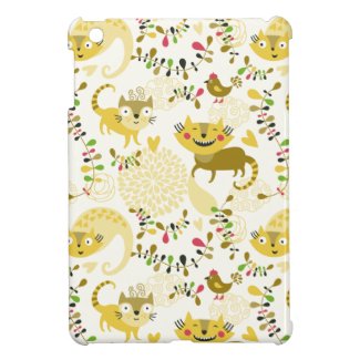 Floral cats cover for the iPad mini