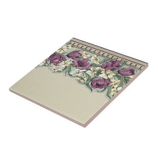 Floral Ceramic Tile Zazzle