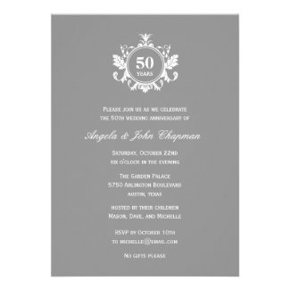 Floral Charm Anniversary or Birthday Invitation -