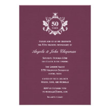 Floral Charm Anniversary or Birthday Invitation -