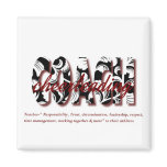 floral cheer coach magnet