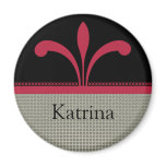 Floral Chic Magnet, Magenta