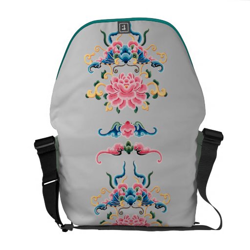 Floral Chinese design Messenger bag Zazzle