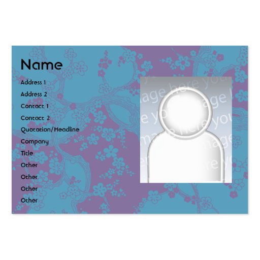 Floral - Chubby Business Card Templates (front side)